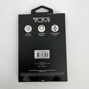 New Tumi Slim Men Leather Magnetic Wallet Multi Card Holder Case Black Logo