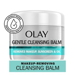 Olay Gentle Cleansing Balm Makeup Remover, Fragrance Free, 3.4 fl oz, Hydrating Face Cleanser Removes Makeup, Sunscreen and Oil