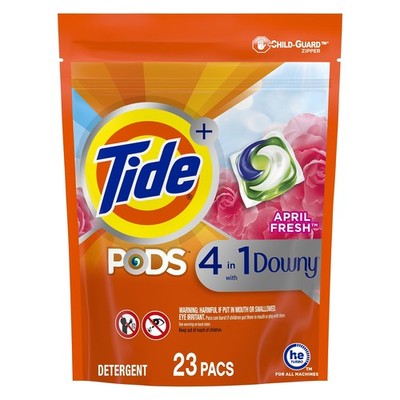 Tide PODS with Downy, Liquid Laundry Detergent Pacs, April Fresh, 23 count