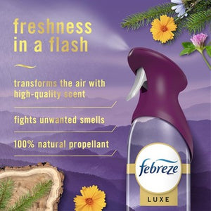 Febreze Air Mist Air Freshener Spray, Odor-Fighting Room Spray, Air Fresheners for Home and Bathroom and Kitchen, Aerosol Can, Mountain Scent, Purple, 8.8oz (Pack of 3)