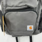 Carhartt 27L Single-Compartment Backpack, Durable Pack with Laptop Sleeve and Duravax Abrasion Resistant Base, Gray