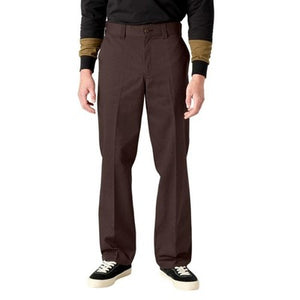 Dickies Men's Skateboarding Regular Fit Twill Pants, Chocolate Brown, 28W x 30L