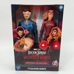 Marvel Avengers Titan Hero Series Doctor Strange in The Multiverse of Madness Toys, Doctor Strange The Scarlet Witch 12-Inch-Scale 2-Pack