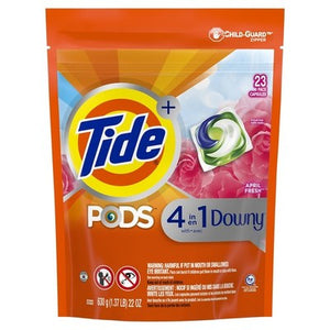 Tide PODS with Downy, Liquid Laundry Detergent Pacs, April Fresh, 23 count
