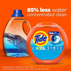 Tide PODS laundry detergent pacs, 3-in-1 Stain Remover, Odor Fighter, Color Protector, 112 Count, HE compatible, Clean Breeze Scent
