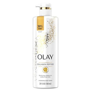 Olay Body Wash for Women, Elasticity Boosting, Collagen Peptide Serum Complex, Renews Moisture, Free of Parabens & Phthalates, Vitamin B3 Lameller Technology, For All Skin Types, 26 fl oz