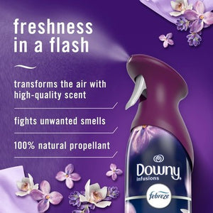 Febreze Air Mist Air Freshener Spray, Odor-Fighting Room Spray, Air Fresheners for Home and Bathroom and Kitchen, Aerosol Can, Downy Calm Scent, 8.8oz (Pack of 3)