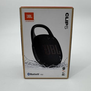 JBL Clip 5 - Ultra-Portable, Waterproof & Dustproof Bluetooth Speaker, Big JBL Pro Sound with Punchy bass, Integrated Carabiner, Up to 12 Hours of Play, Made in Part with Recycled Materials (Black)