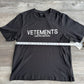 NWT Vetements Limited Edition Men's BLACK T-Shirt Size M By Drill Clothing