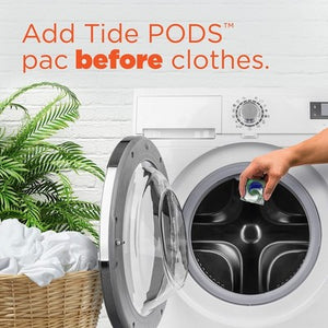 Tide PODS laundry detergent pacs, 3-in-1 Stain Remover, Odor Fighter, Color Protector, 57 Count, HE compatible, Clean Breeze Scent
