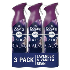 Febreze Air Mist Air Freshener Spray, Odor-Fighting Room Spray, Air Fresheners for Home and Bathroom and Kitchen, Aerosol Can, Downy Calm Scent, 8.8oz (Pack of 3)
