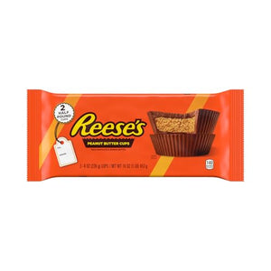 REESE'S Milk Chocolate Half-Pound Peanut Butter Cups, Candy Pack, 16 oz (2 Pieces)
