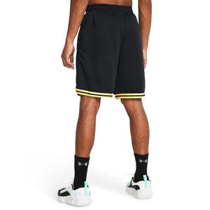 Under Armour Men's Perimeter Basketball Shorts, (002) Black / / Metallic Gold, Large