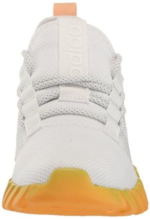 adidas Kaptir Flow Sneaker, White/Crystal White/Hazy Orange, 7 US Unisex Big Kid