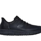 Skechers Womens Work Hands Free Slip Ins Nampa-Cottonbud Bungee Athletic SR Food Service Shoe, Black, 6.5