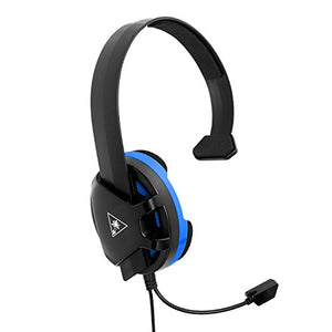 Turtle Beach Recon Chat PlayStation Headset – PS5, PS4, Xbox Series X, Xbox Series S, Xbox One, Mobile & PC with 3.5mm – Glasses Friendly, High-Sensitivity Mic, Black/Blue