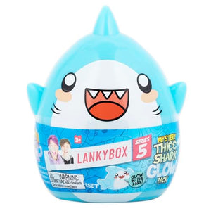 LankyBox Mystery Thicc Shark Glow Pack Mystery Thicc Shark Glow Pack with 5 Exciting Toys to Discover Inside, Officially Licensed LankyBox Merch