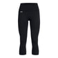 Under Armour Womens Motion Capri, (001) Black / / White, X-Small