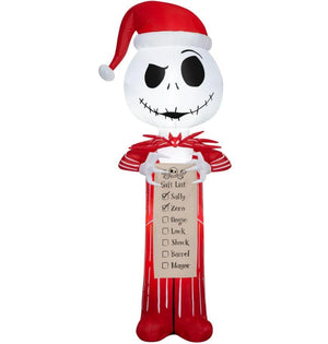 New Christmas Airblown Inflatables Yard Decoration Jack Skellington w/ Wish List Disney 5.5 ft