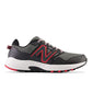 New Balance Men's 410 V8 Trail Running Shoe, Blacktop/Neo Flame/Shadow Grey, 13 XW