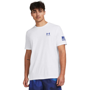 Under Armour Mens Freedom Graphic Short Sleeve T-Shirt, (100) White / / Team Royal, 3X-Large