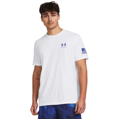 Under Armour Mens Freedom Graphic Short Sleeve T-Shirt, (100) White / / Team Royal, 3X-Large