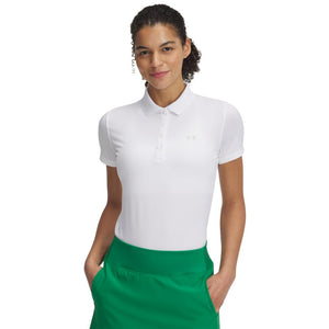 Under Armour Womens Active Short Sleeve Polo, (100) White / / Halo Gray, Small