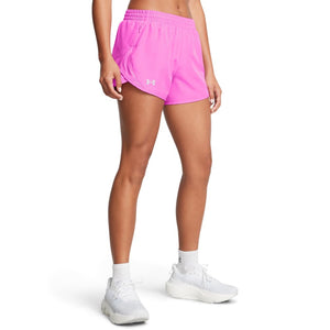Under Armour Womens Fly by Shorts, (572) Vivid Magenta/Vivid Magenta/Reflective, X-Small