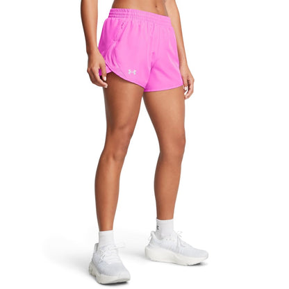 Under Armour Womens Fly by Shorts, (572) Vivid Magenta/Vivid Magenta/Reflective, X-Small