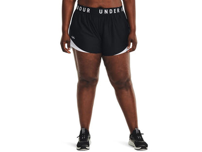 Under Armour Womens Play Up 3.0 Shorts, Black (002)/White, 3X