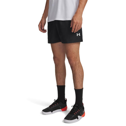 Under Armour Men's Tech Woven 5-inch Shorts, 001 Black/White, XL