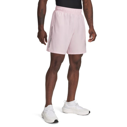 Under Armour Men's Tech Woven Workdmark Shorts, 647 Pink, XXL