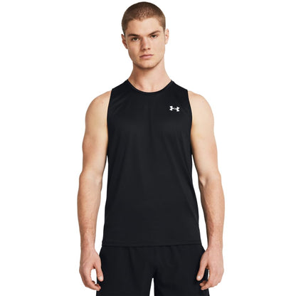 Under Armour Men's Tech Tank Top, (001) Black / / White, XX-Large