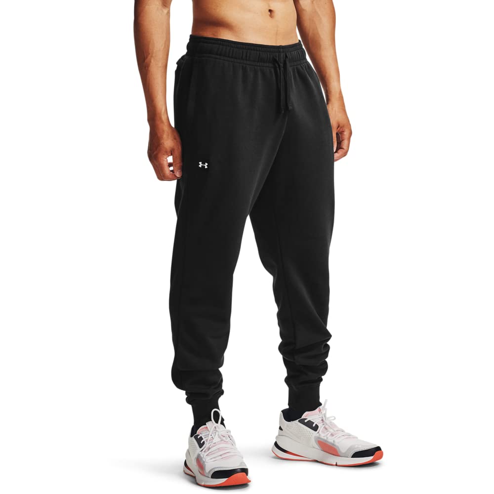 Under Armour mens Rival Fleece Joggers , Black (001)/Onyx White , 4X-Large