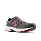 New Balance Men's 410 V8 Trail Running Shoe, Blacktop/Neo Flame/Shadow Grey, 13 XW