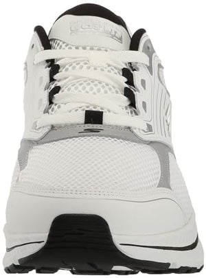 Skechers Men's Go Run Consistent 2.0 Wolf Sneaker, White/Silver, 9