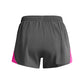 Under Armour Womens Fly by Shorts, (026) Castlerock/Astro Pink/Reflective, X-Small