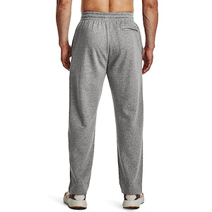 Under Armour Men's Rival Fleece Pants, (025) Castlerock Light Heather / / White, 4X-Large