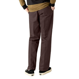 Dickies Men's Skateboarding Regular Fit Twill Pants, Chocolate Brown, 28W x 30L