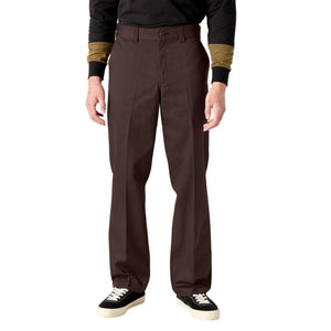 Dickies Men's Skateboarding Regular Fit Twill Pants, Chocolate Brown, 28W x 30L