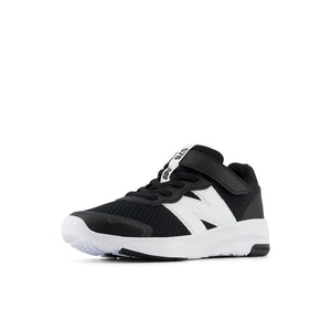 New Balance Kid's DynaSoft 578 V1 Hook and Loop Running Shoe, Black/White, 5 M Toddler