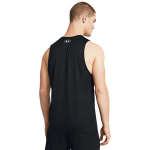 Under Armour Men's Tech Tank Top, (001) Black / / White, XX-Large