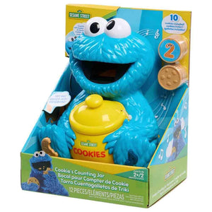 Sesame Street Cookie's Counting Jar, 12-Pieces, 20+ Phrases and Sounds, Learning and Education, Kids Toys for Ages 2 Up by Just Play
