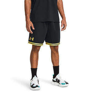 Under Armour Men's Perimeter Basketball Shorts, (002) Black / / Metallic Gold, XX-Large