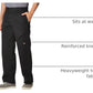 Dickies mens Flex Double Knee Work Loose Straight Fit Pants, Black, 40W x 32L US