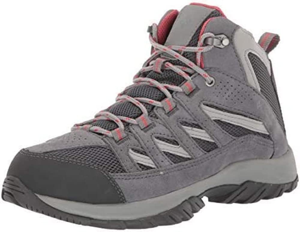 Columbia womens Crestwood Mid Waterproof Boot Hiking Shoe, Graphite, Daredevil, 8 US