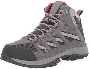 Columbia womens Crestwood Mid Waterproof Boot Hiking Shoe, Graphite, Daredevil, 8 US