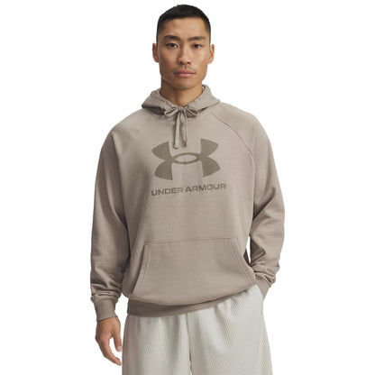 Under Armour Men's Rival Fleece Logo HD, Timeberwolf Taupe/Taupe Dusk, XL