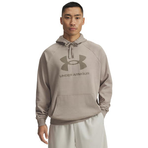 Under Armour Men's Rival Fleece Logo HD, Timeberwolf Taupe/Taupe Dusk, M