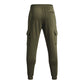 Under Armour Men's Rival Fleece Cargo Jogger, (390) Marine OD Green / / White, Small
